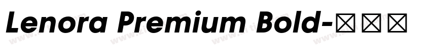 Lenora Premium Bold字体转换